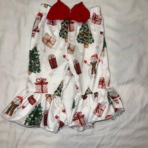 EUC Christmas pants 0-3